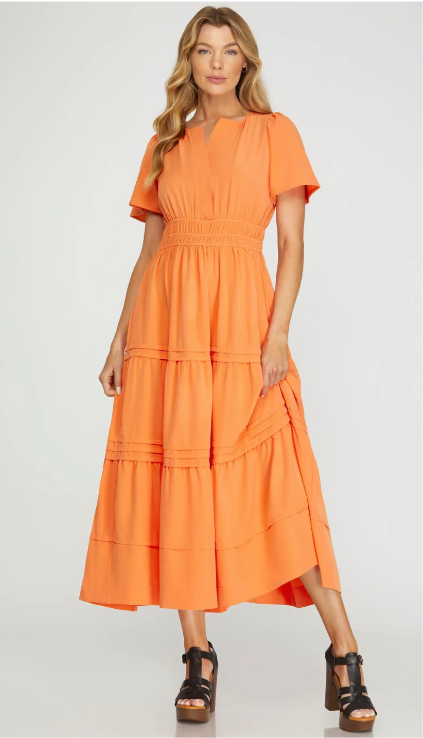 The Roxy Dress In Orange
