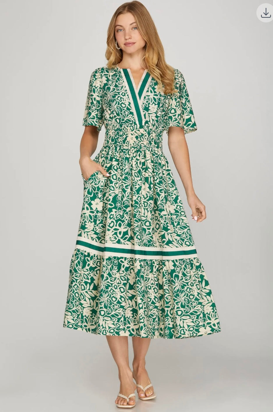 The Patrica Dress In Green