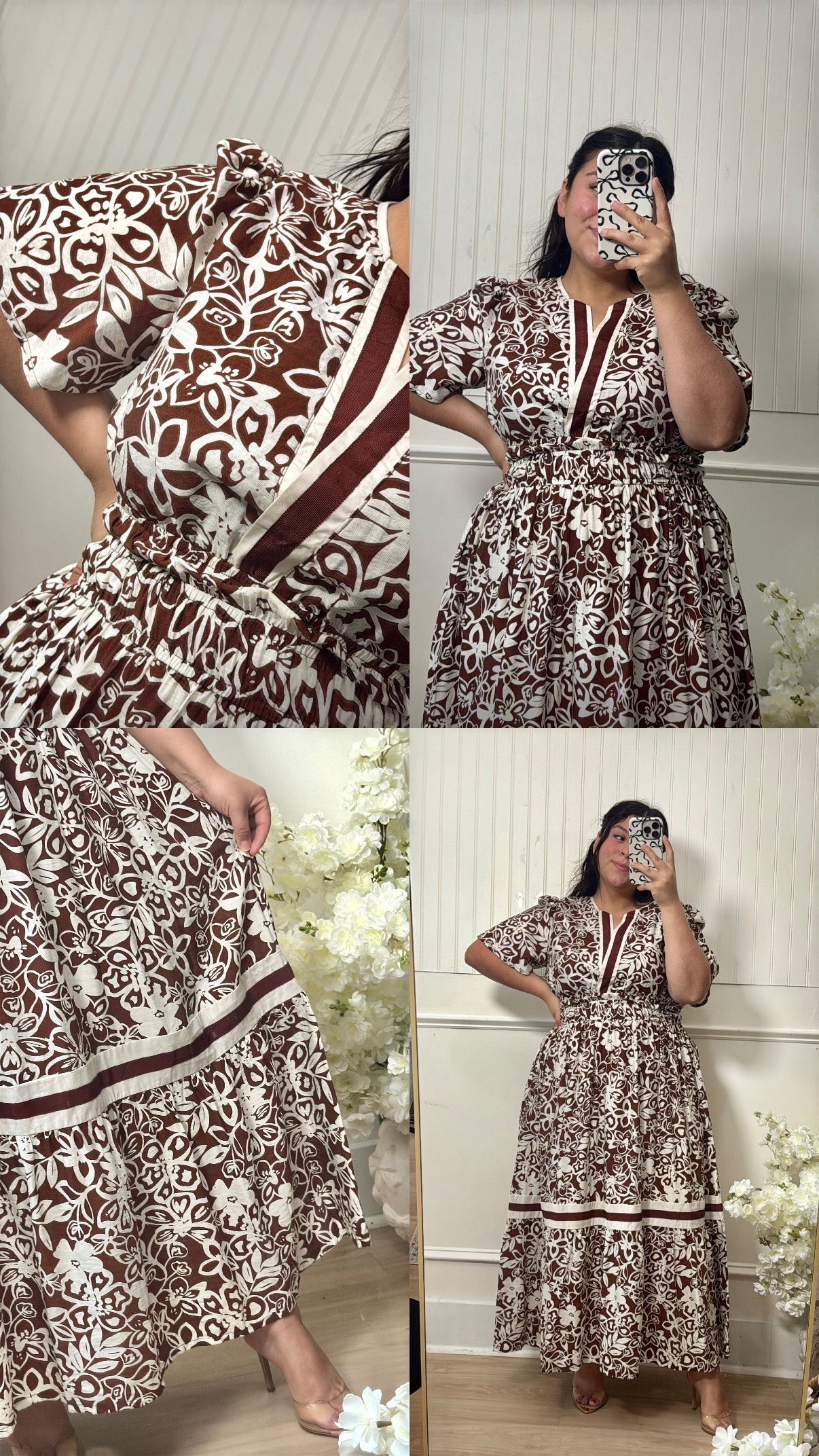 The Patrica Dress In Brown