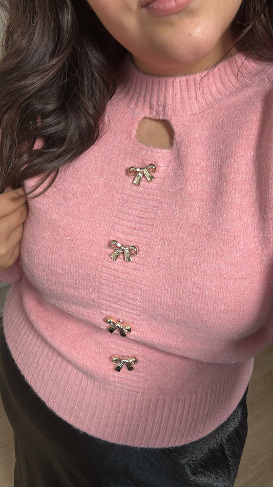 Charming Sweater In Pink