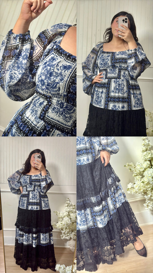 Boho Blue Dress