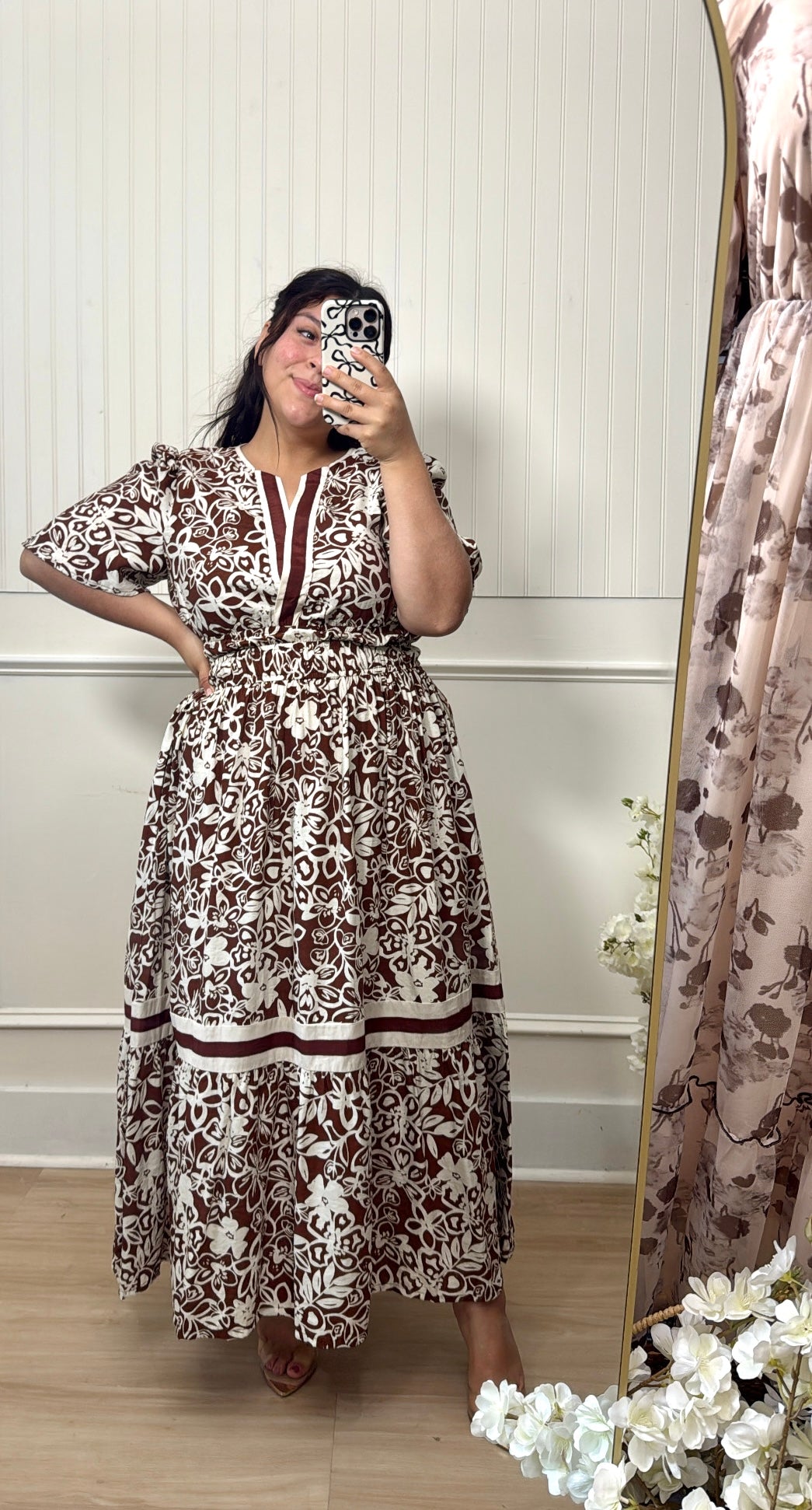 The Patrica Dress In Brown