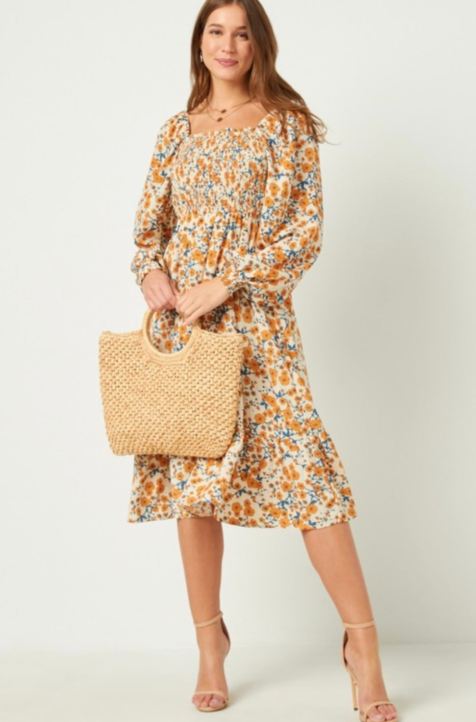 Roselin Taupe Dress