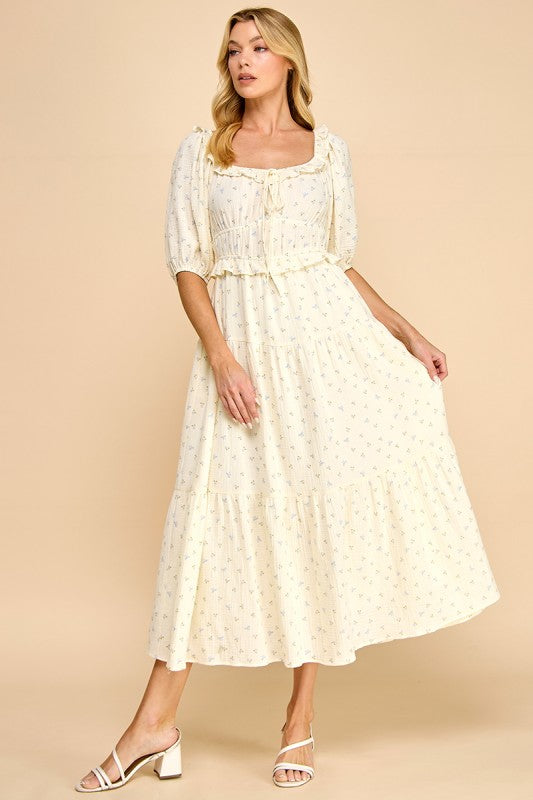 The Nina Dress Blue Bows