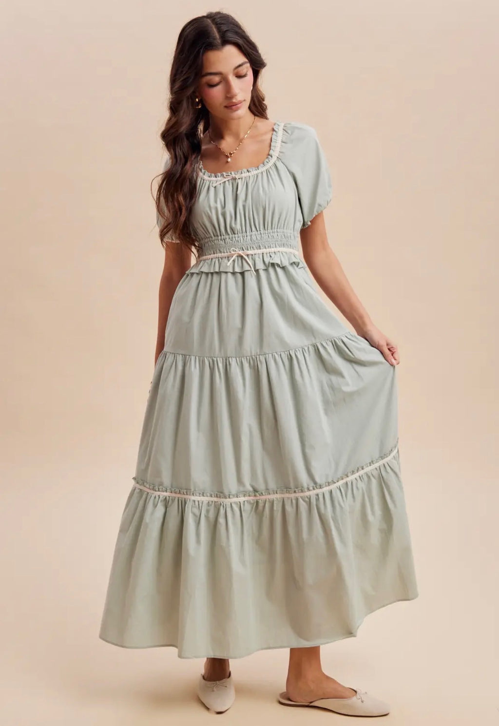 Belen Dress in Sage