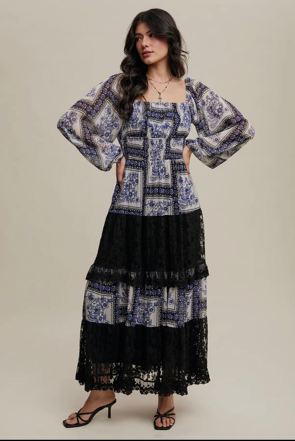 Boho Blue Dress