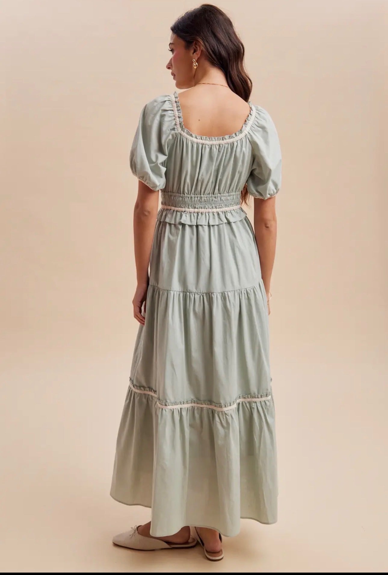Belen Dress in Sage