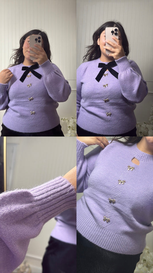 Charming Sweater in Purple