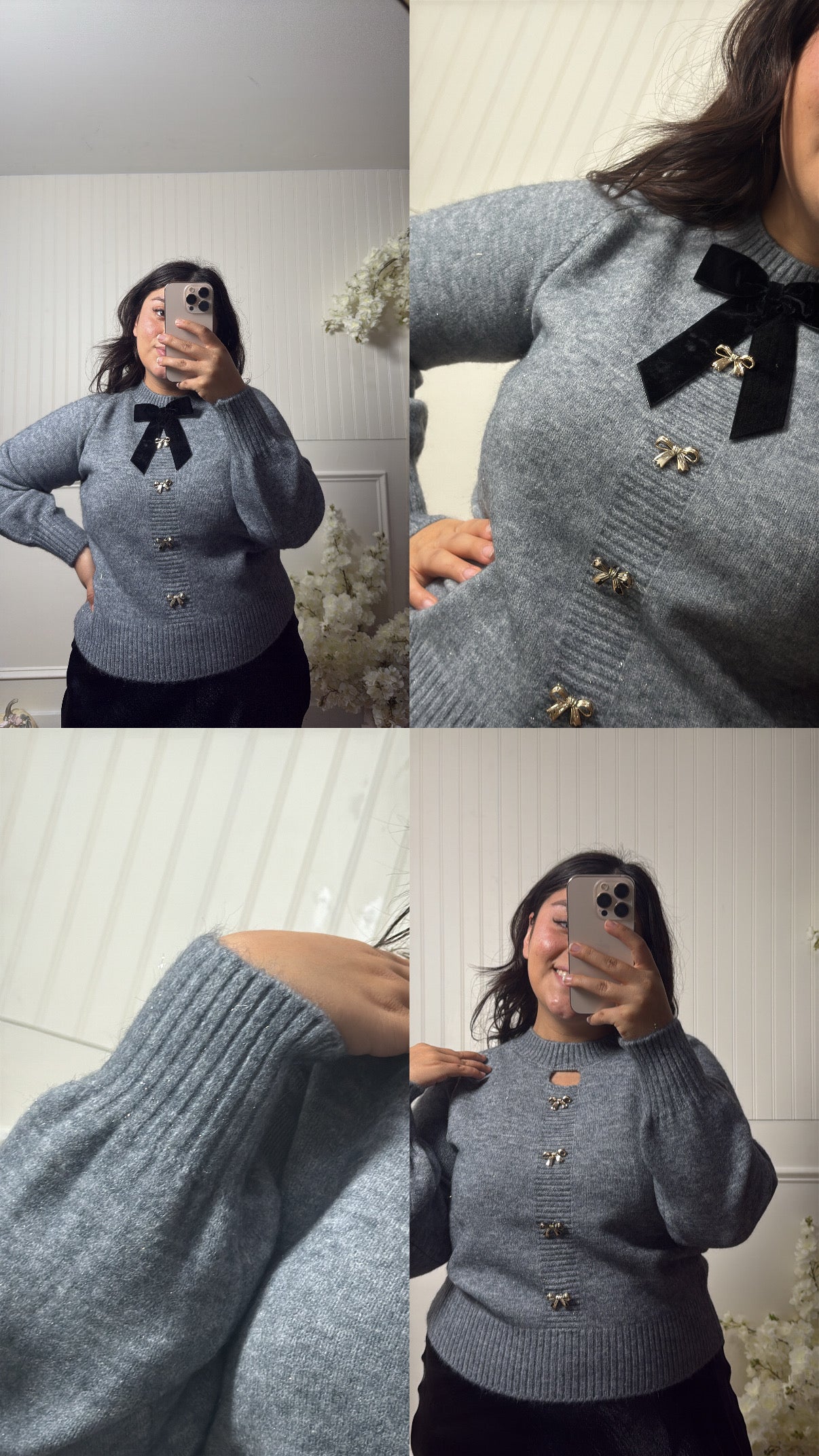 Charming Sweater In Gray