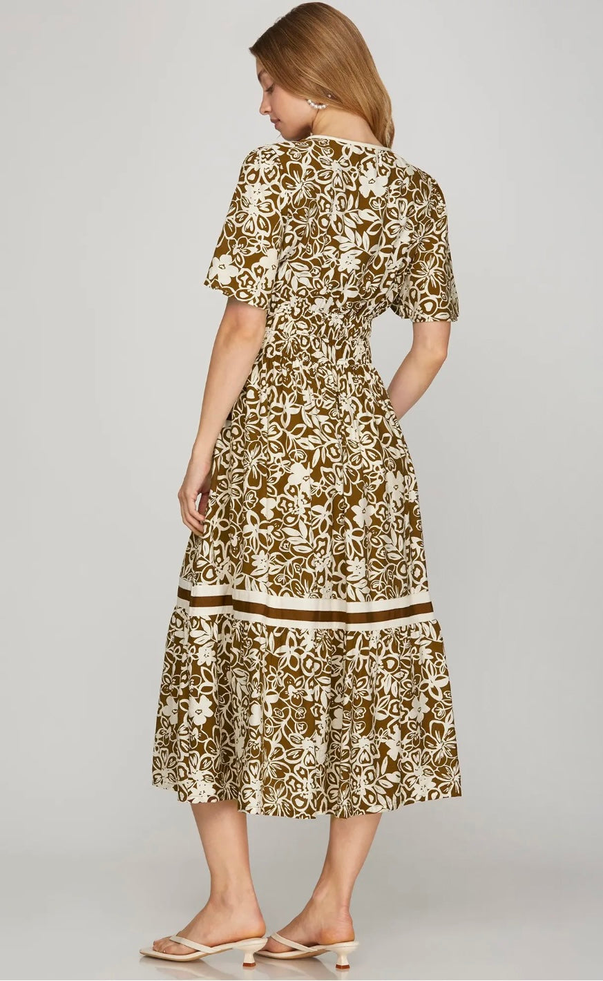 The Patrica Dress In Brown