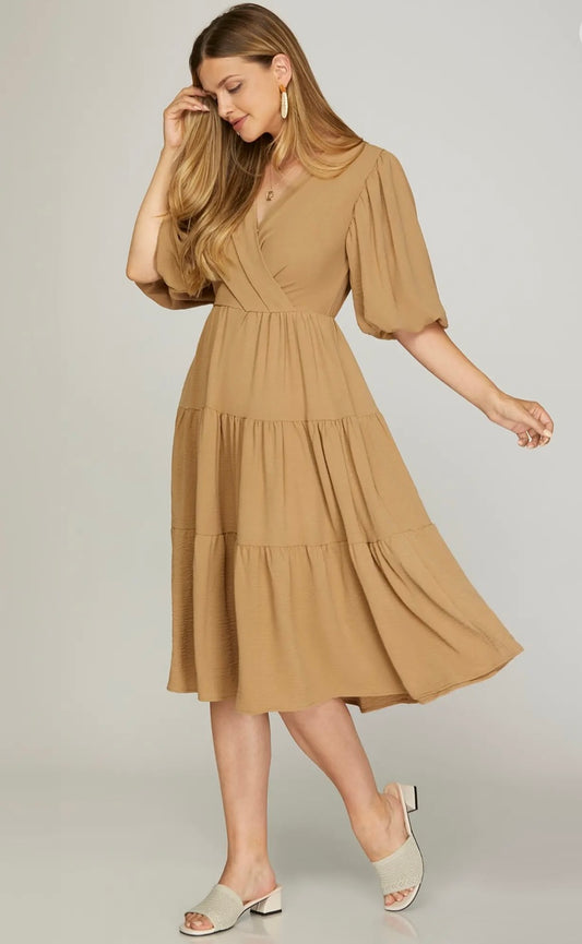 The Alondra Dress In Taupe